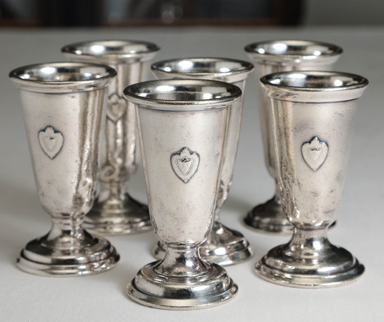 Set of 6 Conrad Hilton Hotel Crested Cordials, Parfait Cups