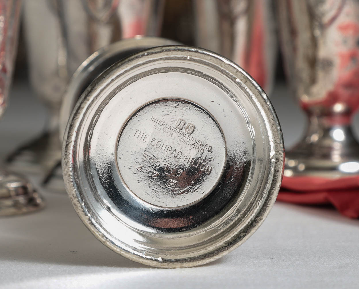 Set of 6 Conrad Hilton Hotel Crested Cordials, Parfait Cups