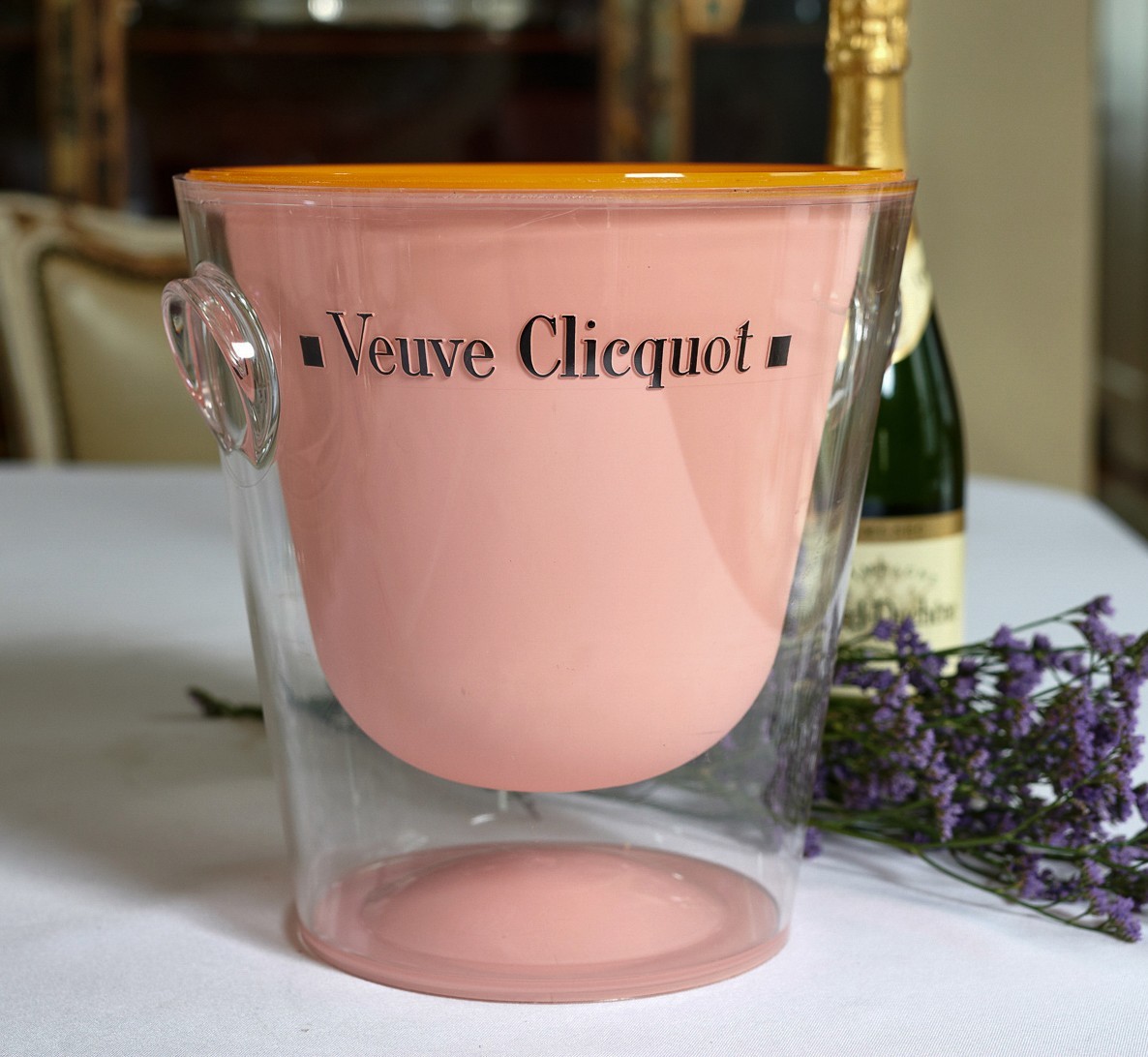 Vintage French Pink Veuve Clicquot Champagne Bucket