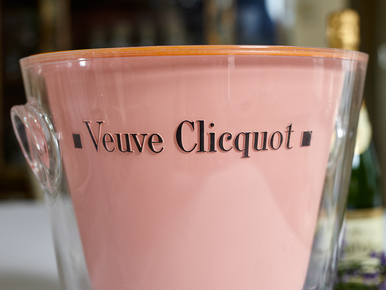 Vintage French Pink Veuve Clicquot Champagne Bucket