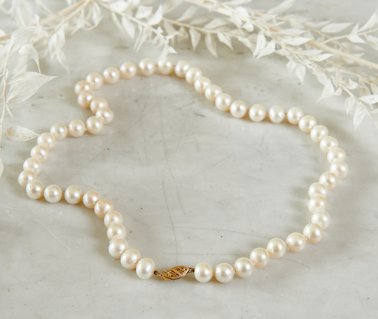 Vintage Classic 14K Solid Gold Clasp for Pearl Necklaces